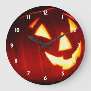 Relógio Grande Jack o' Lantern Wall Clock