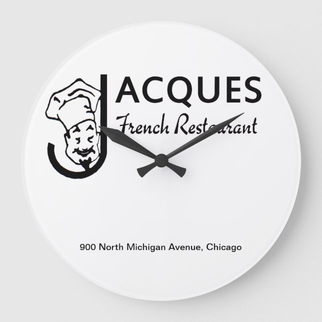 Relógio Grande Jacques French Restaurant, Chicago, Illinois (Frente)