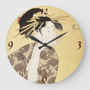 Relógio Grande Japanese Woman  Wall Clock