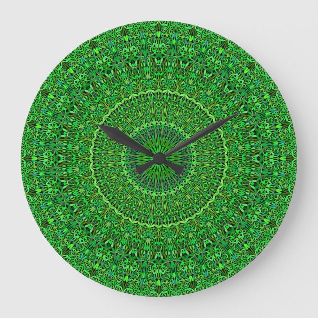 Relógio Grande Jardim Florestal Espiritual Mandala (Frente)