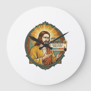 Relógio Grande Jesus Atualização de Software Irritante Pop Up Hum