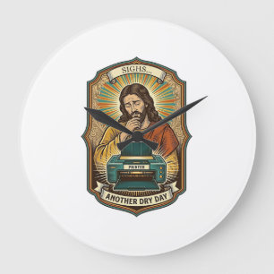 Relógio Grande Jesus Bandeja de Papel de Impressora Vazia Trabalh