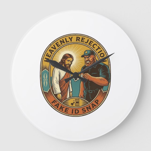 Relógio Grande Jesus Carteira de Identidade Falsa Confiscada Segu (Frente)