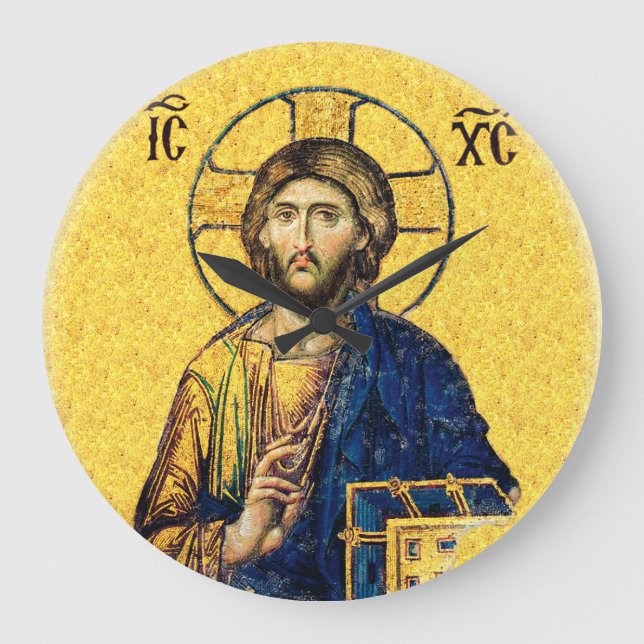Relógio Grande Jesus Cristo Pantocrator (Frente)