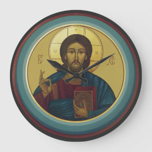 Relógio Grande Jesus Cristo Pantocrator