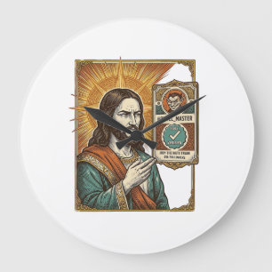 Relógio Grande Jesus Fake Verificado Marca de Verificação Golpe T