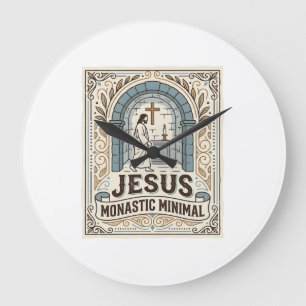 Relógio Grande Jesus Monástico Minimalista Jesus Monástico Minima