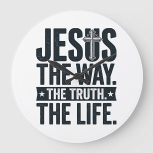 Relógio Grande Jesus O Caminho A Verdade A Vida Camiseta Cristã