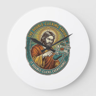 Relógio Grande Jesus Quebrou o Mouse com Duplo Clique TI Tecnolog
