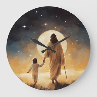 Relógio Grande Jesus Watch, Bible, Wall Clock, Christianity