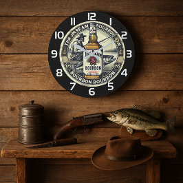 Relógio Grande Jim Beam Vintage man cave whiskey