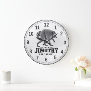 Relógio Grande Jimothy Viral Guaxinim Camisa Divertida Vida Selva