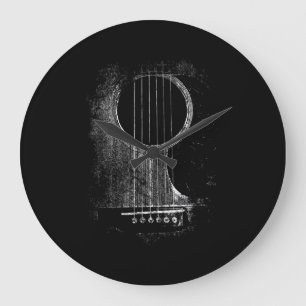 Relógio Grande Jogador de Violão Acústico Seis String Rock & Ro