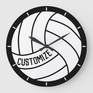 Relógio Grande Jogador de Voleibol Personalizado/Nome da Equipe o