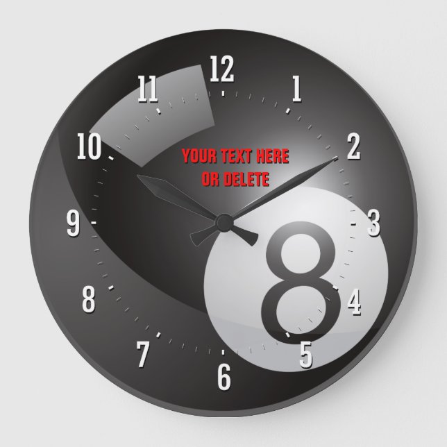 Relógio Grande Jogo de piscina | Melhor jogador (Frente)