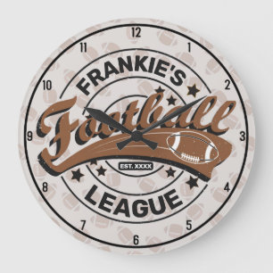 Relógio Grande Jogo Personalizado do Jogador da Liga de Futebol