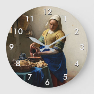 Relógio Grande Johannes Vermeer - A Milkmaid