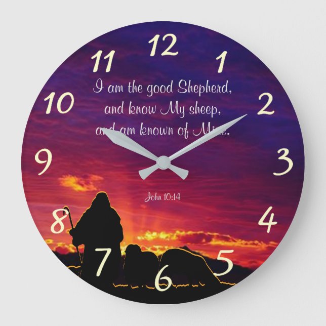 Relógio Grande John 10:14 (Frente)