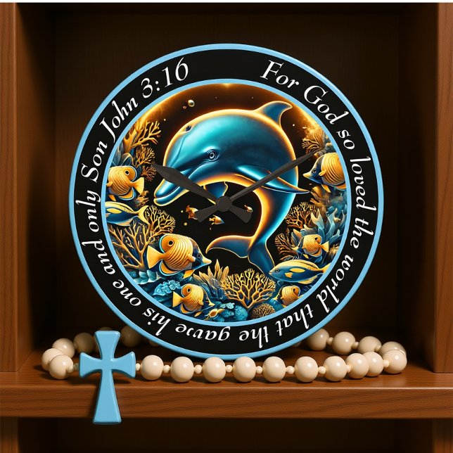 Relógio Grande John 3:16 Profundidades Reproduzíveis Golfinho Fil (Criador carregado)