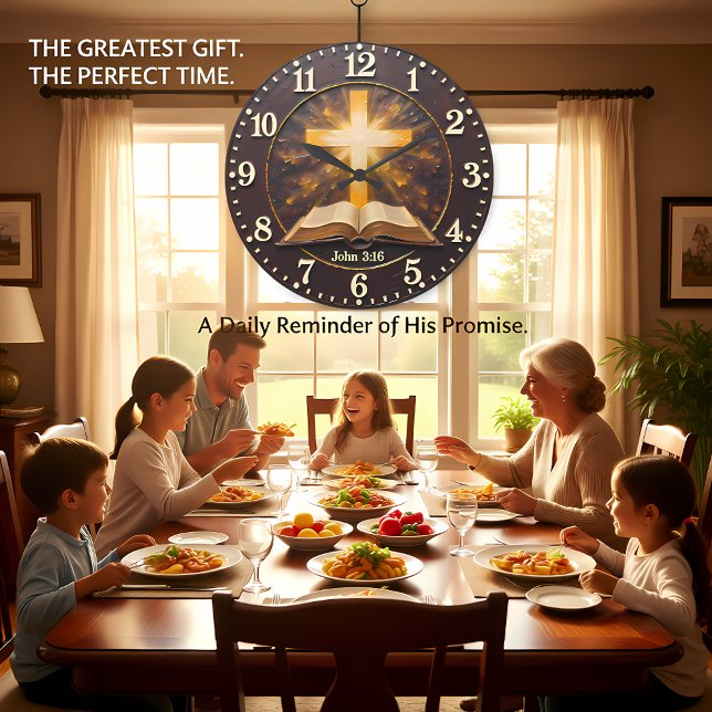 Relógio Grande John 3:16 Radiant Scripture (Criador carregado)