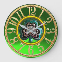 Joia Trevo de Ouro Esmeralda Verde Dia de São Patr