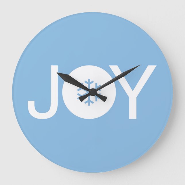 Relógio Grande Joy Christmas Blue Large Clock (Frente)