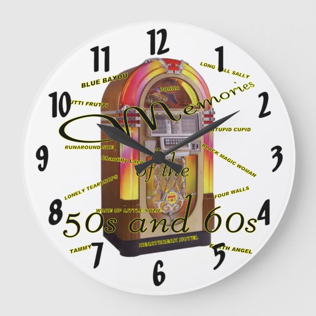 Relógio Grande Jukebox fabuloso do anos 50 (Frente)