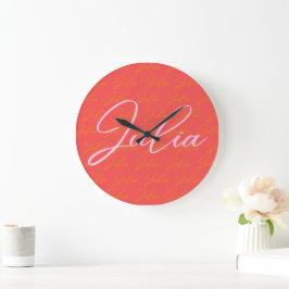 Relógio Grande Julia Name Design Pattern