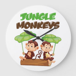 RELÓGIO GRANDE JUNGLE MONKEYS