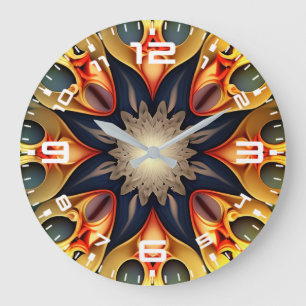 Relógio Grande Kaleidoscope Mandala Flower Design- 23091