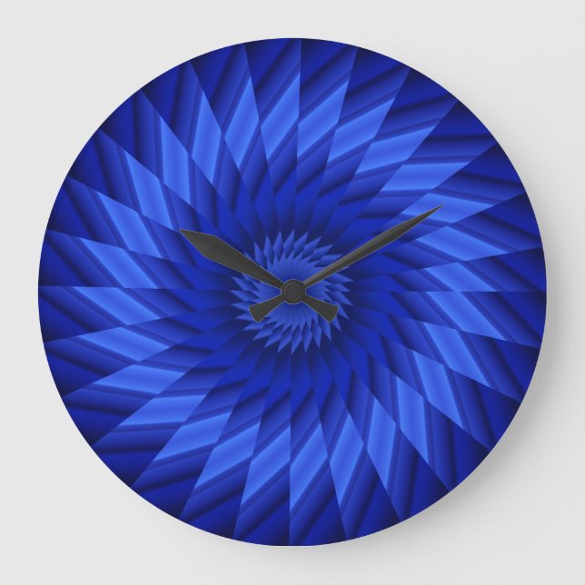 Relógio Grande Kaleidoscópio da Linha Azul Fina (Frente)