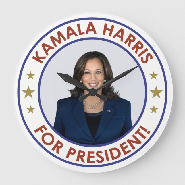 RELÓGIO GRANDE KAMALA HARRIS PARA O PRESIDENTE! (Frente)