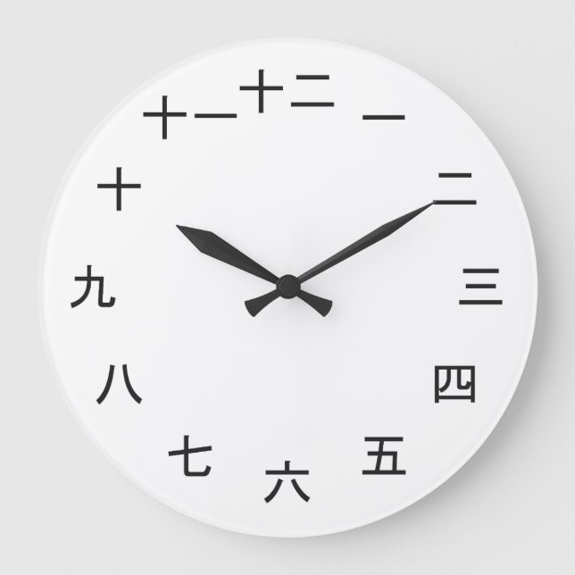 Relógio Grande Kanji Clock 1-12 (Frente)