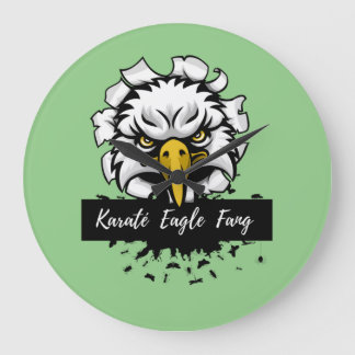 Relógio Grande Karaté Eagle Fang T-Shirt Cerâmica Throw P