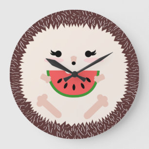 Relógio Grande Kawaii Hedgehog Gelon Gelado