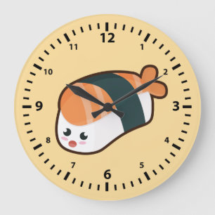 Relógio Grande Kawaii nigiri Salmon