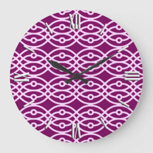 Relógio Grande Kimono impressão, ameixa e rosa