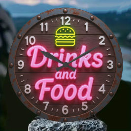 Relógio Grande Kitchen decor home bar Drinks and food retro