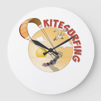 Relógio Grande Kite surfing illustratie