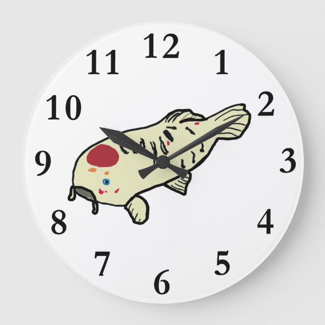Relógio Grande Koi Carp (Frente)