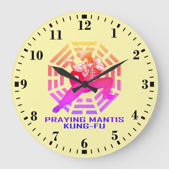 Relógio Grande Kung-Fu do Louva-a-Deus (Frente)