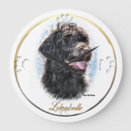 Relógio Grande Labradoodle lança presentes de arte