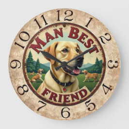 Relógio Grande Labrador Grandchildren's Gift for Grandparents