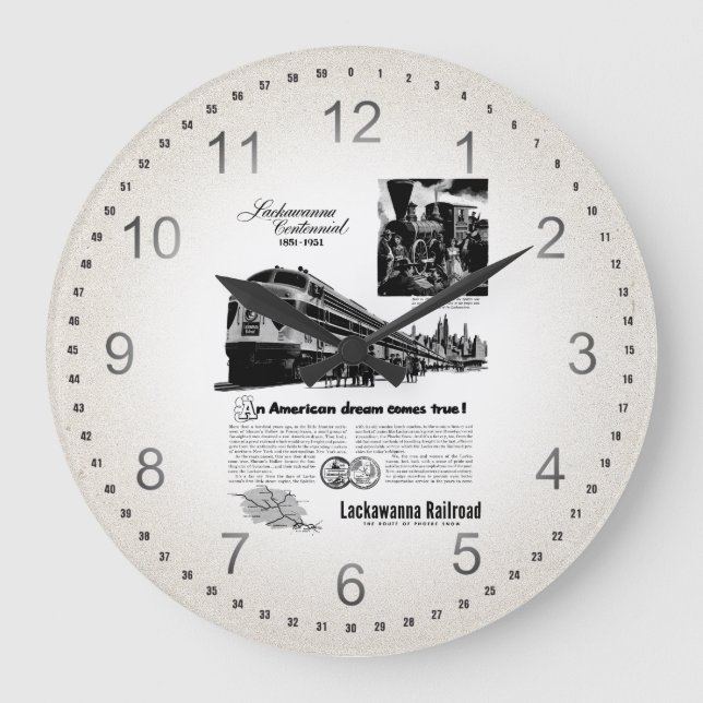 Relógio Grande Lackawanna Railroad Centennial 1951 (Frente)