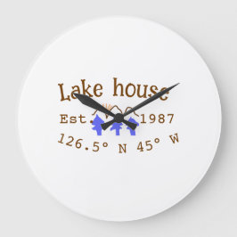 Relógio Grande Lago House ets. Data ano em que as coordenadas per