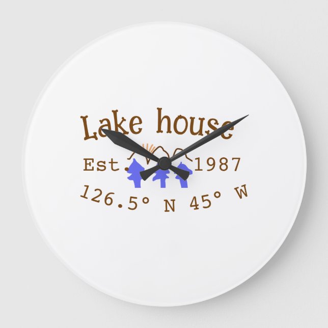 Relógio Grande Lago House ets. Data ano em que as coordenadas per (Frente)