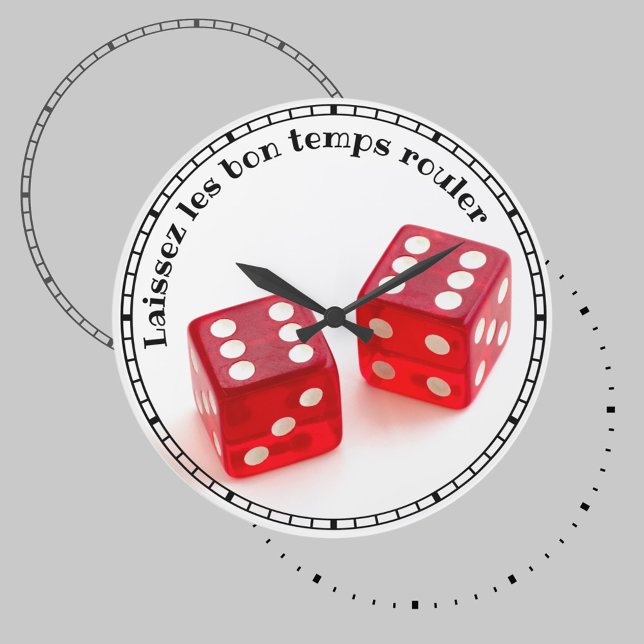 Relógio Grande Laissez les Bon Temps Rouler Dice (Criador carregado)