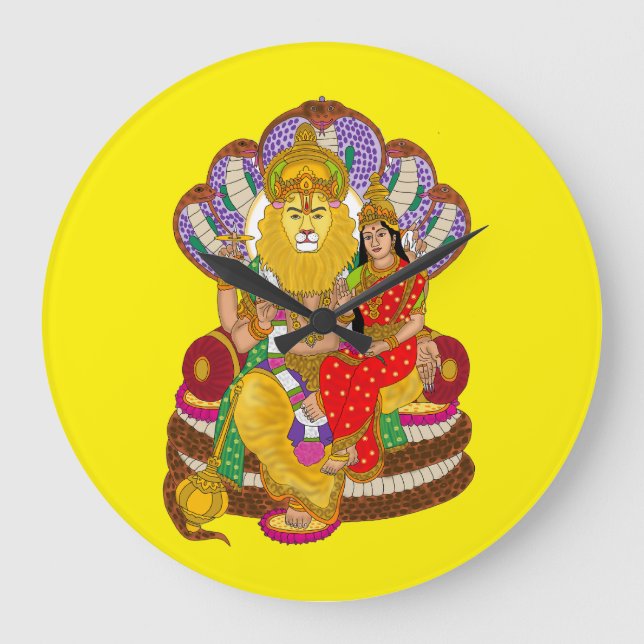 Relógio Grande Lakshmi Narasimha Wall Clock (Frente)