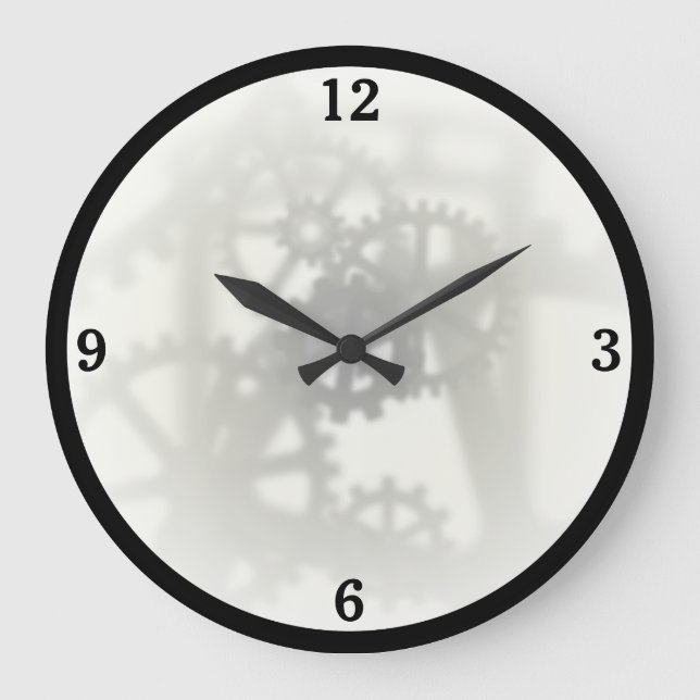 Relógio Grande Lâminas transparentes (Frente)