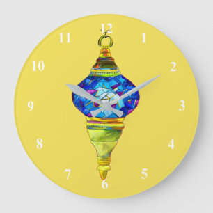 Relógio Grande Lâmpadas turcas mosaicas azuis